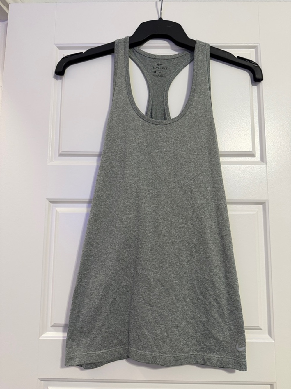Nike Women's Heather Gray Racerback Dri-FIT Tank